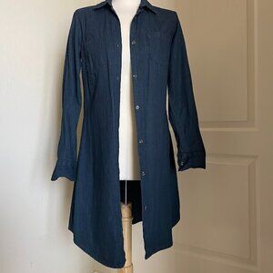 A New Day Blue Denim Shirt Dress - XS Casual Chic